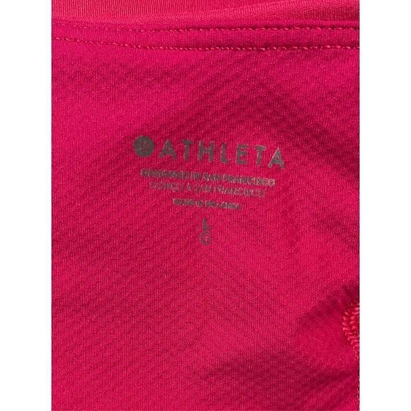 Athleta Elation V Neck Longline Bra Fuschia Bright Pink Size Large Cup Size A-C - Picture 3 of 5